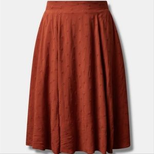 Torrid Midi Eyelet Aline Skirt